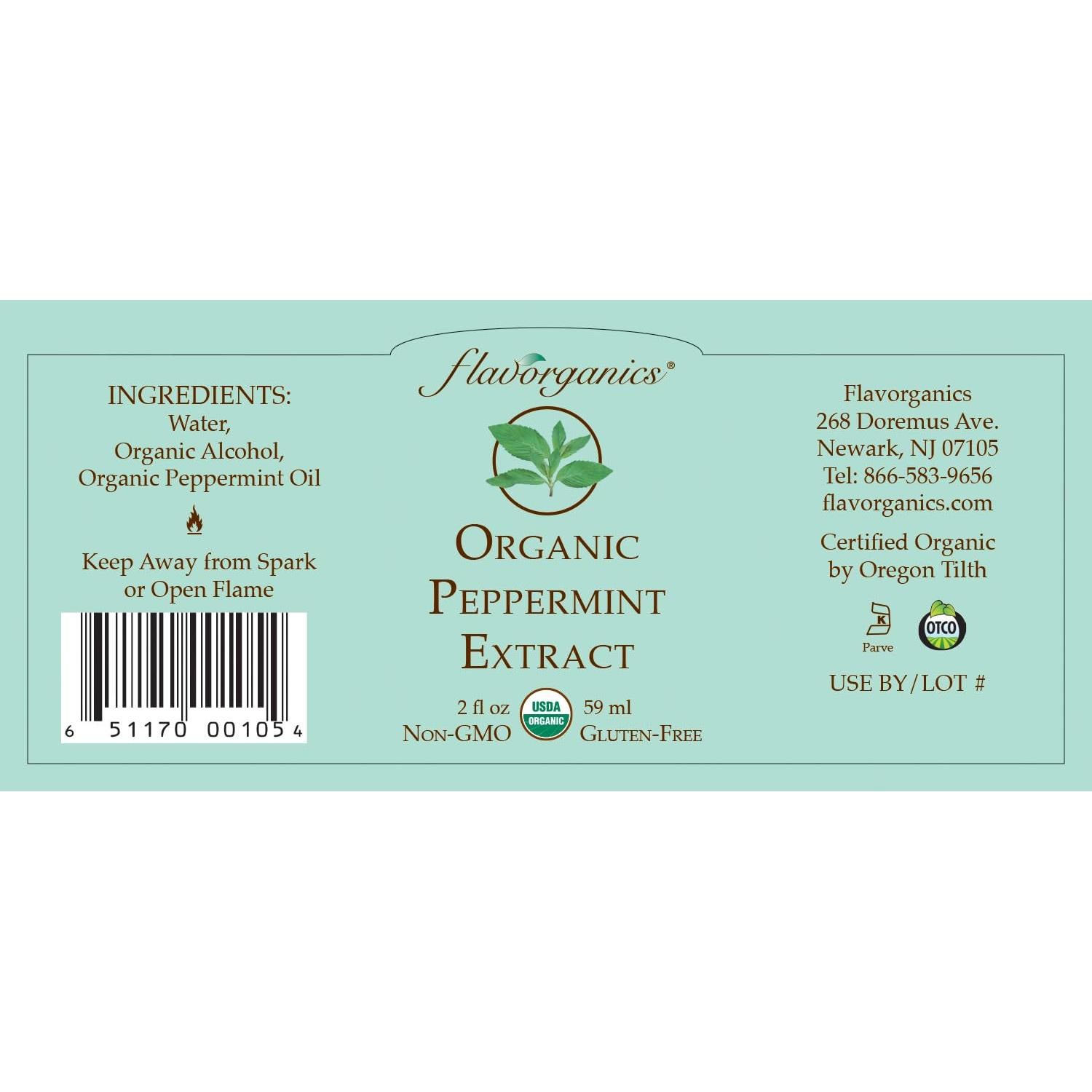 Extracto de Menta Orgánica Flavorganics 170g (Paquete de 3)
