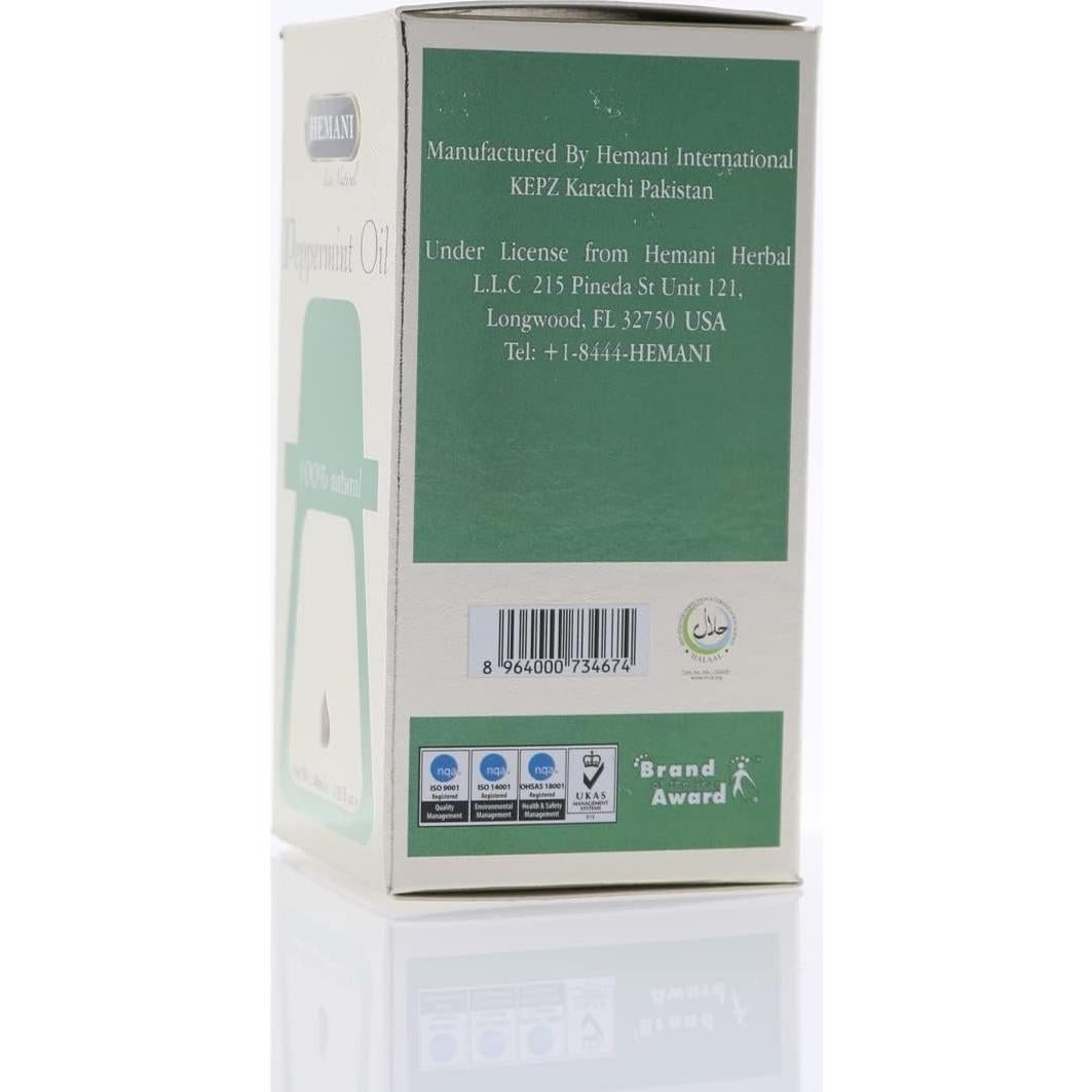 Aceite Esencial de Menta Hemani 40 ML - 100% Puro para Aromaterapia