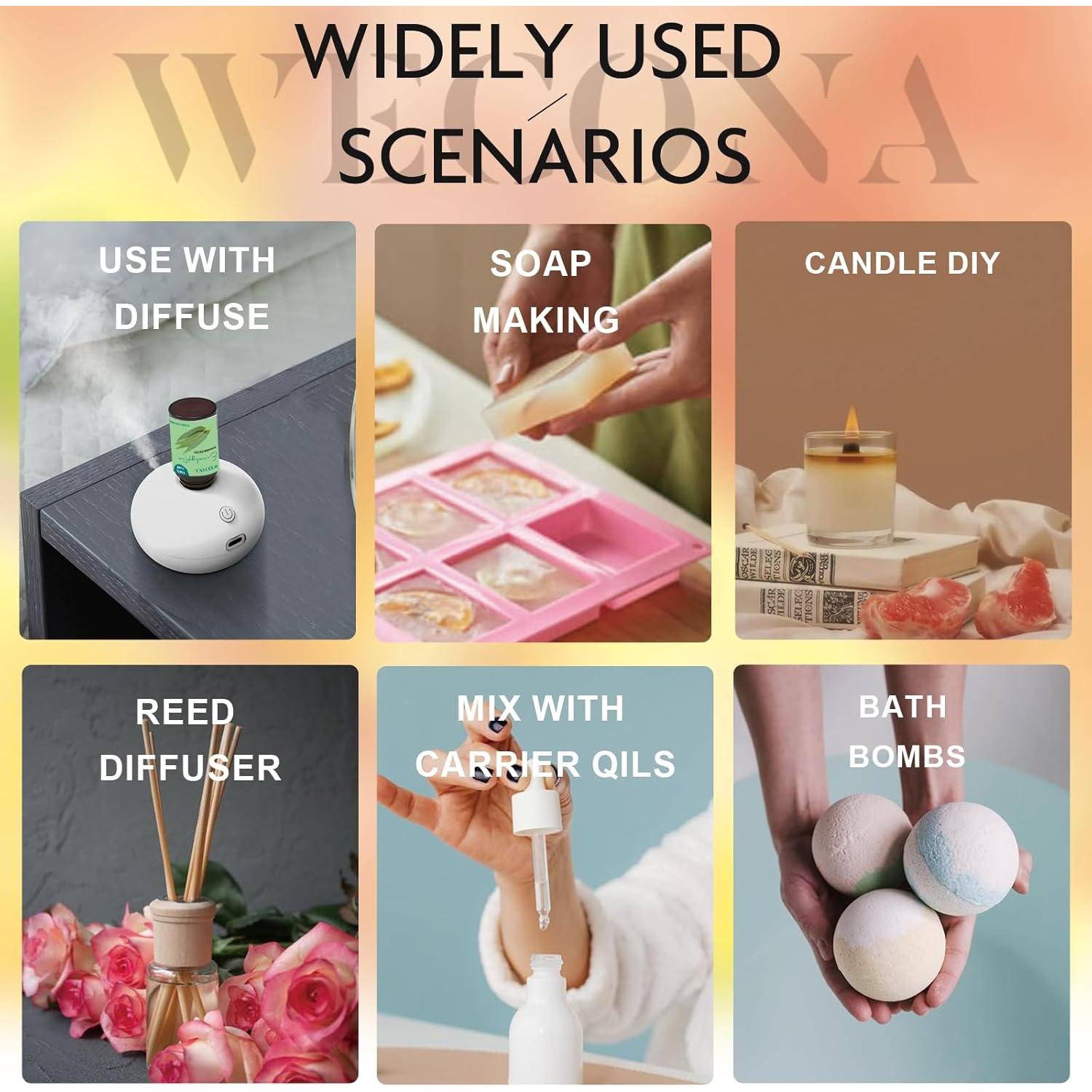 Set de 6 Aceites Esenciales WECONA 10ml - Aromaterapia Relajante