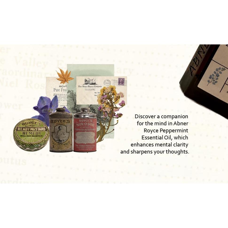 Aceite Esencial Menta Abner Royce 60ml 100% Puro Sin Diluir