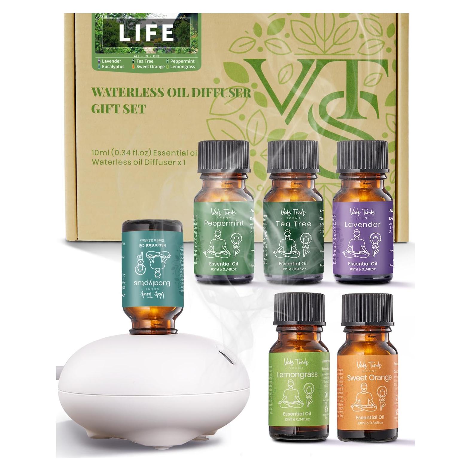 Difusor sin agua VEDA TINDA SCENT + 6 aceites esenciales