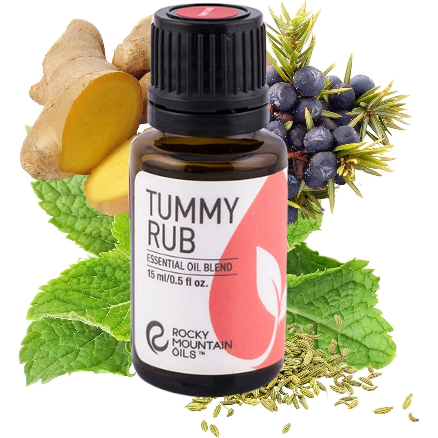Aceite Esencial Tummy Rub Rocky Mountain 10ml Menta Jengibre