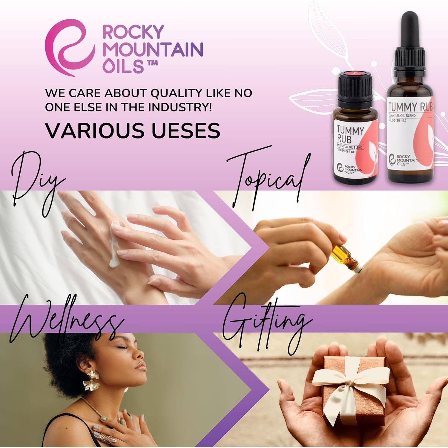 Aceite Esencial Tummy Rub Rocky Mountain 10ml Menta Jengibre