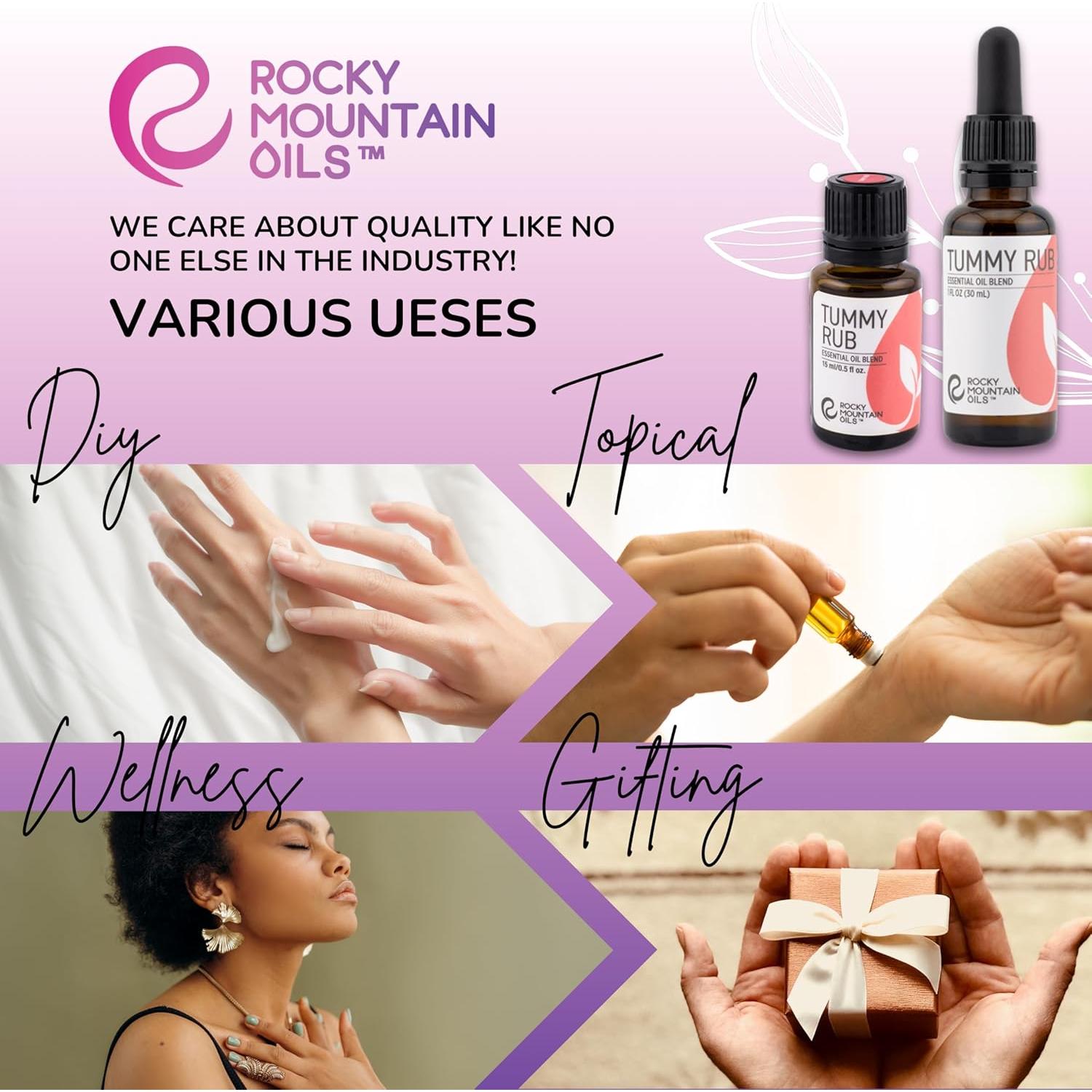 Aceite Esencial Tummy Rub Rocky Mountain 10ml Menta Jengibre