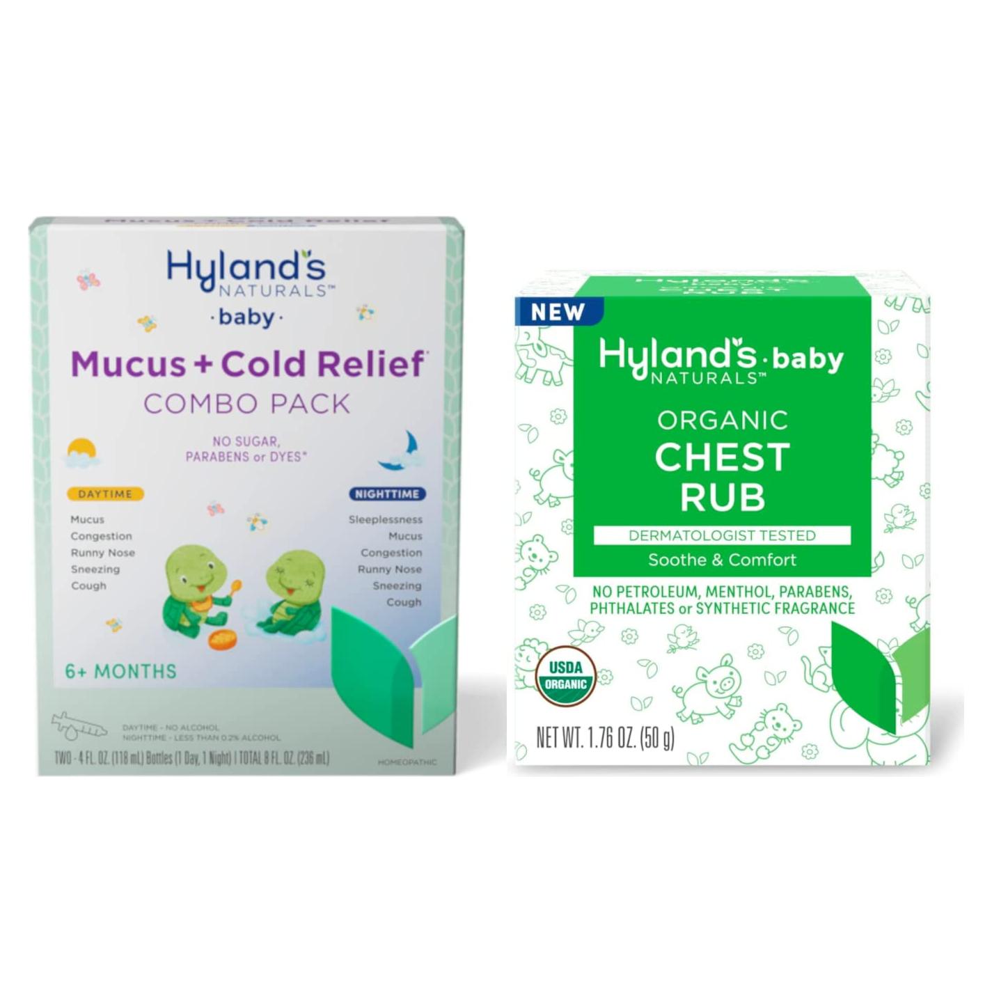 Alivio de Mucosidad y Resfriado Hyland's Baby 236.6 ml + Ungüento 49.9 g