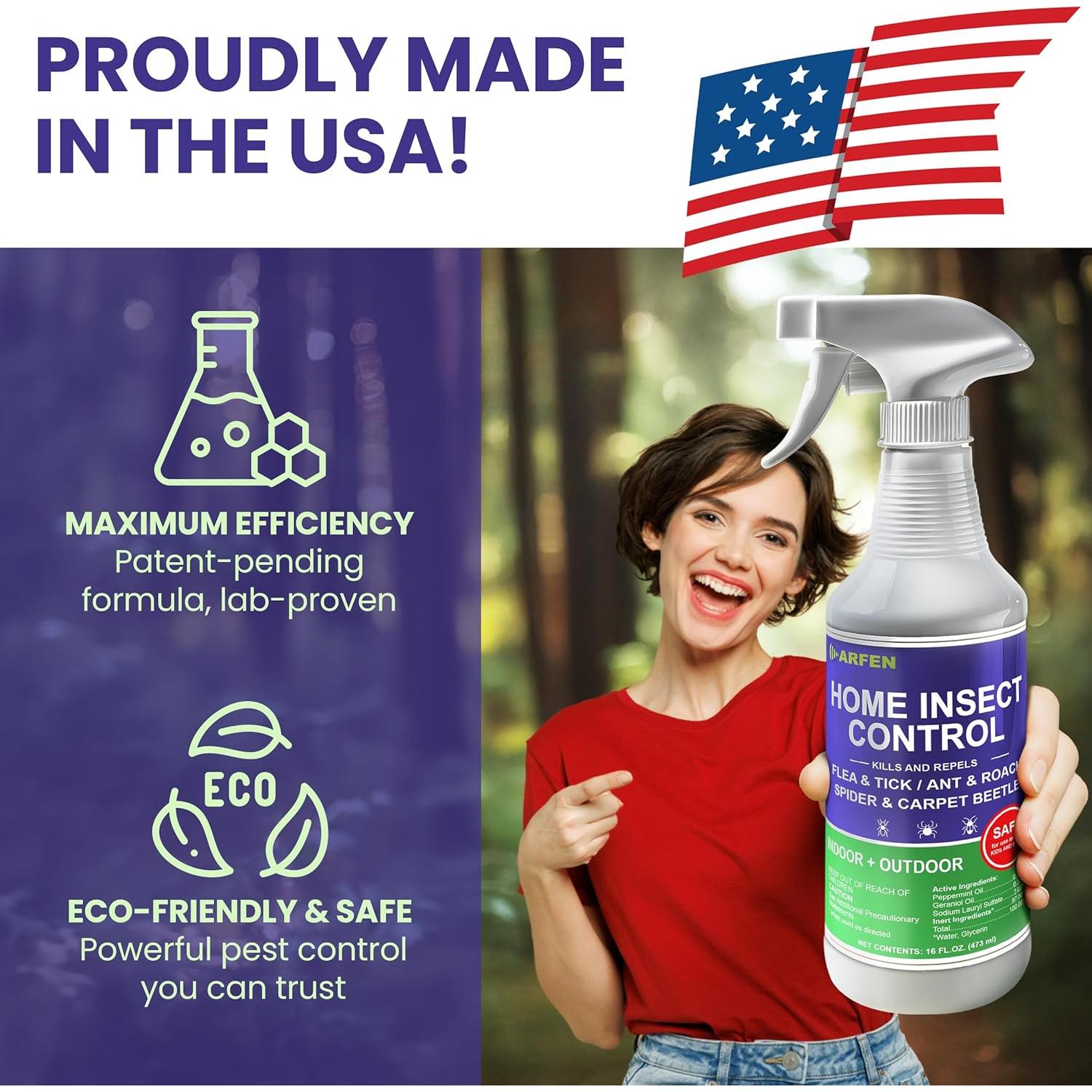 Spray Insecticida Natural ARFEN HOME 500ml - Mata Plagas