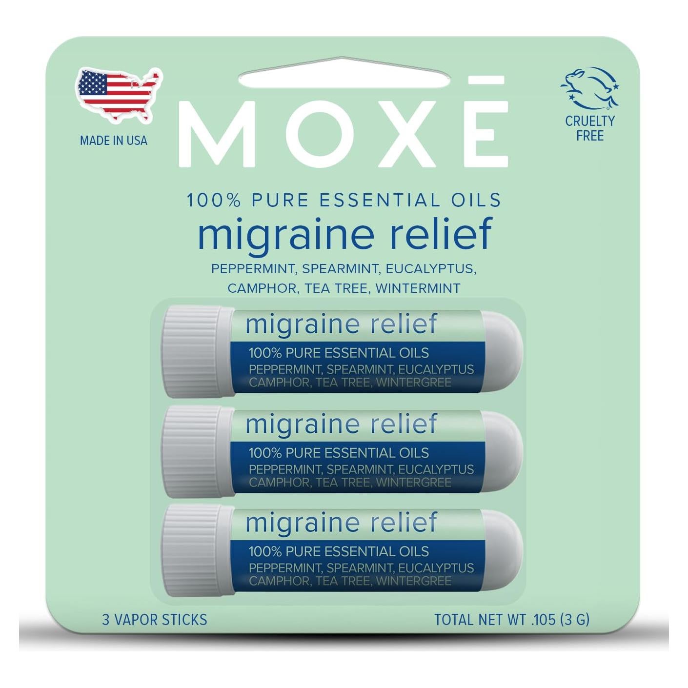 Inhaladores Nasales MOXÉ para Alivio de Migraña - Paquete de 3