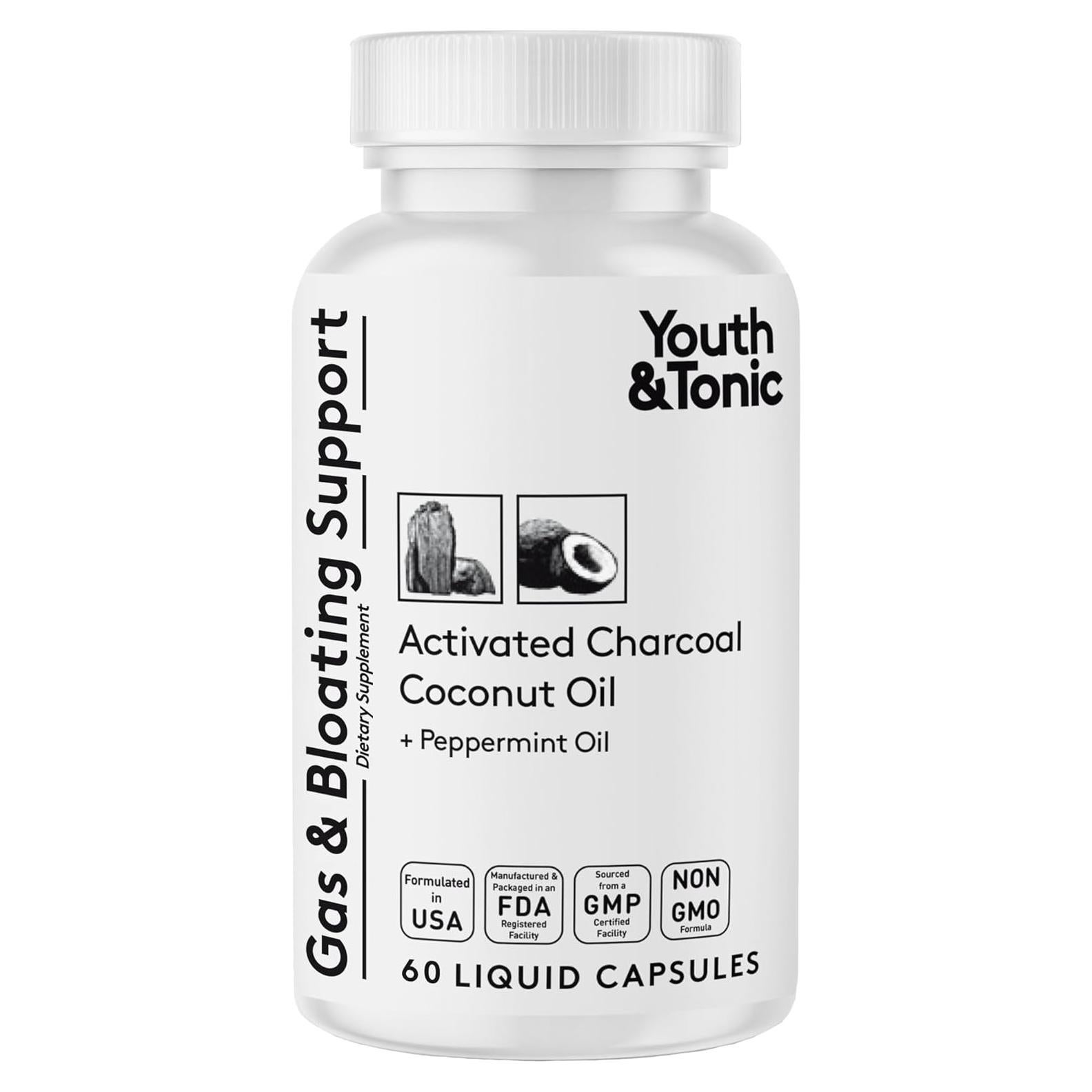 Píldoras de Carbón Activado Youth & Tonic - 60 Cápsulas