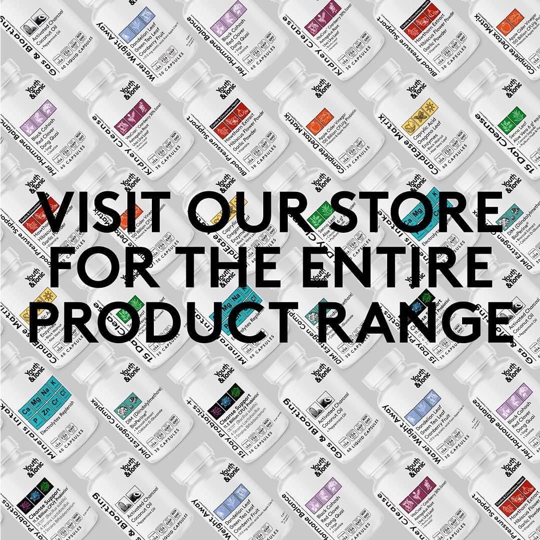 Píldoras de Carbón Activado Youth & Tonic - 60 Cápsulas