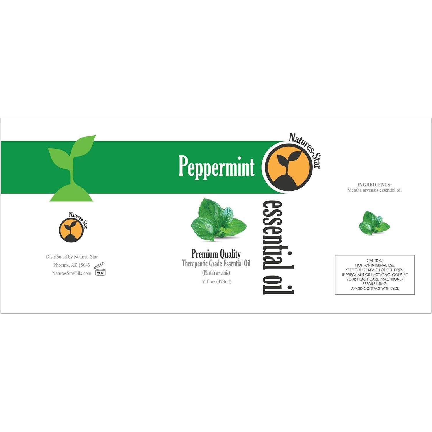 Aceite Esencial de Menta Natures Star 4x480ml para Aromaterapia