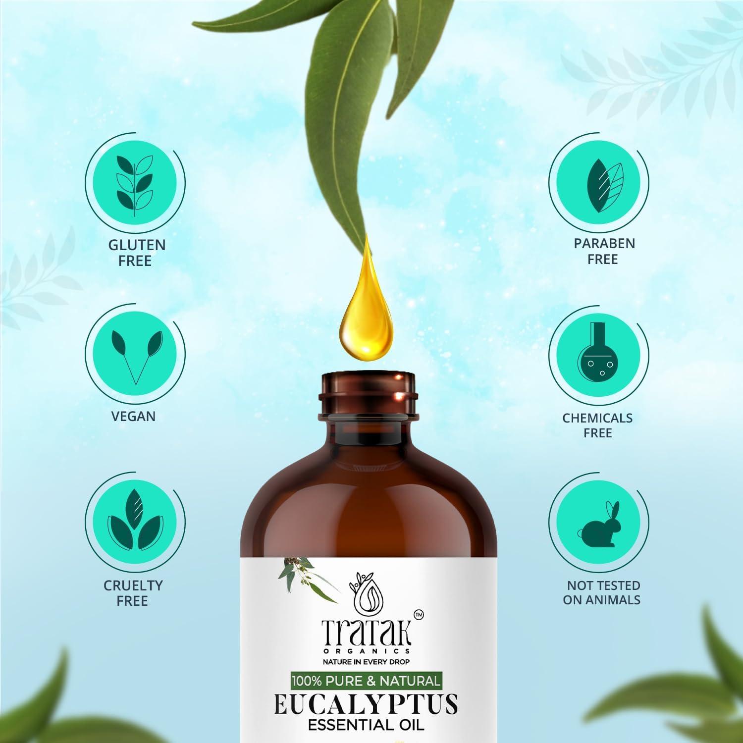 Aceite Esencial de Eucalipto Tratak 118.3ml Grado Terapéutico