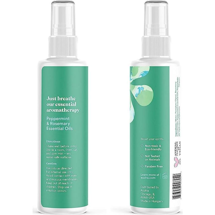 Spray Aromaterapia ASUTRA 118 ml Menta y Romero Multiusos