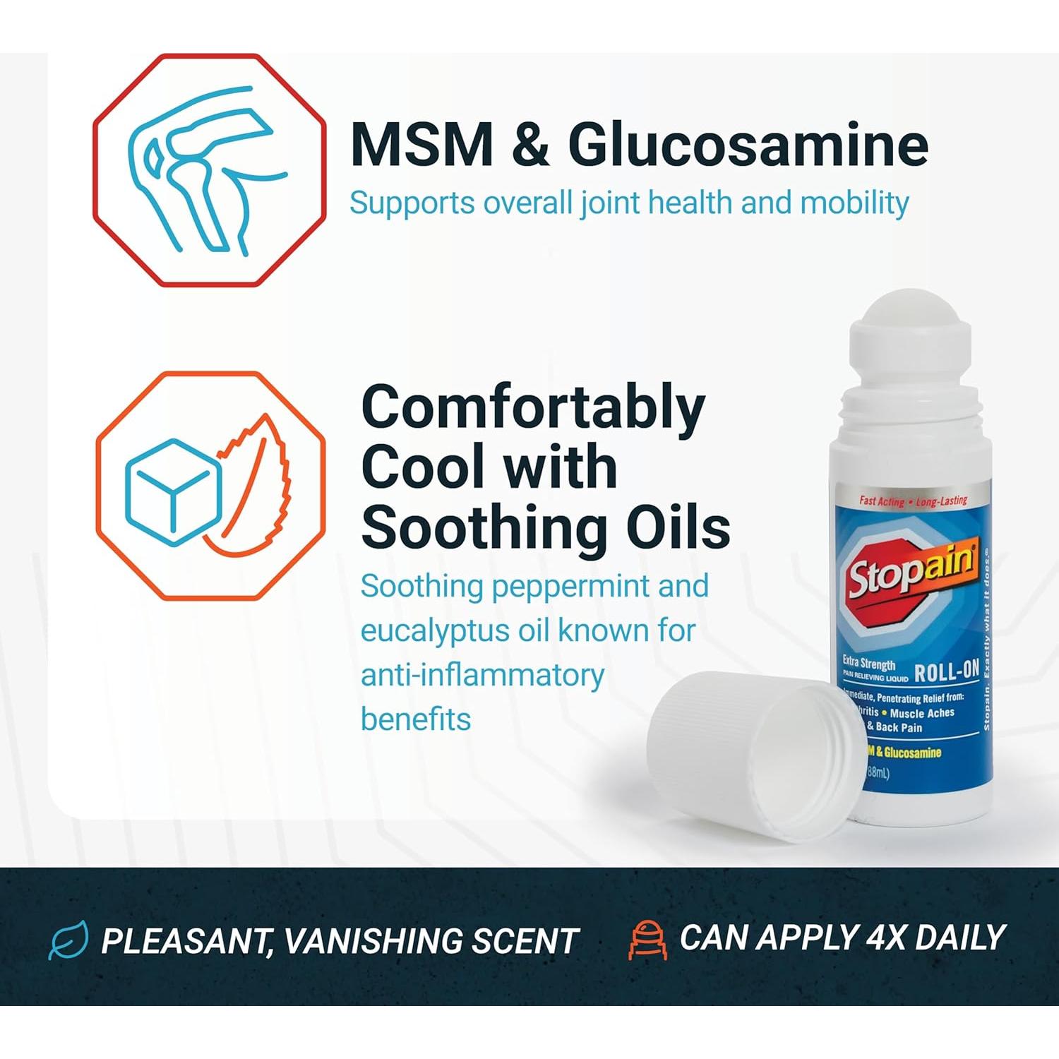 Stopain Gel Roll-On 85 ml Alivio Dolor Articulaciones Musculares