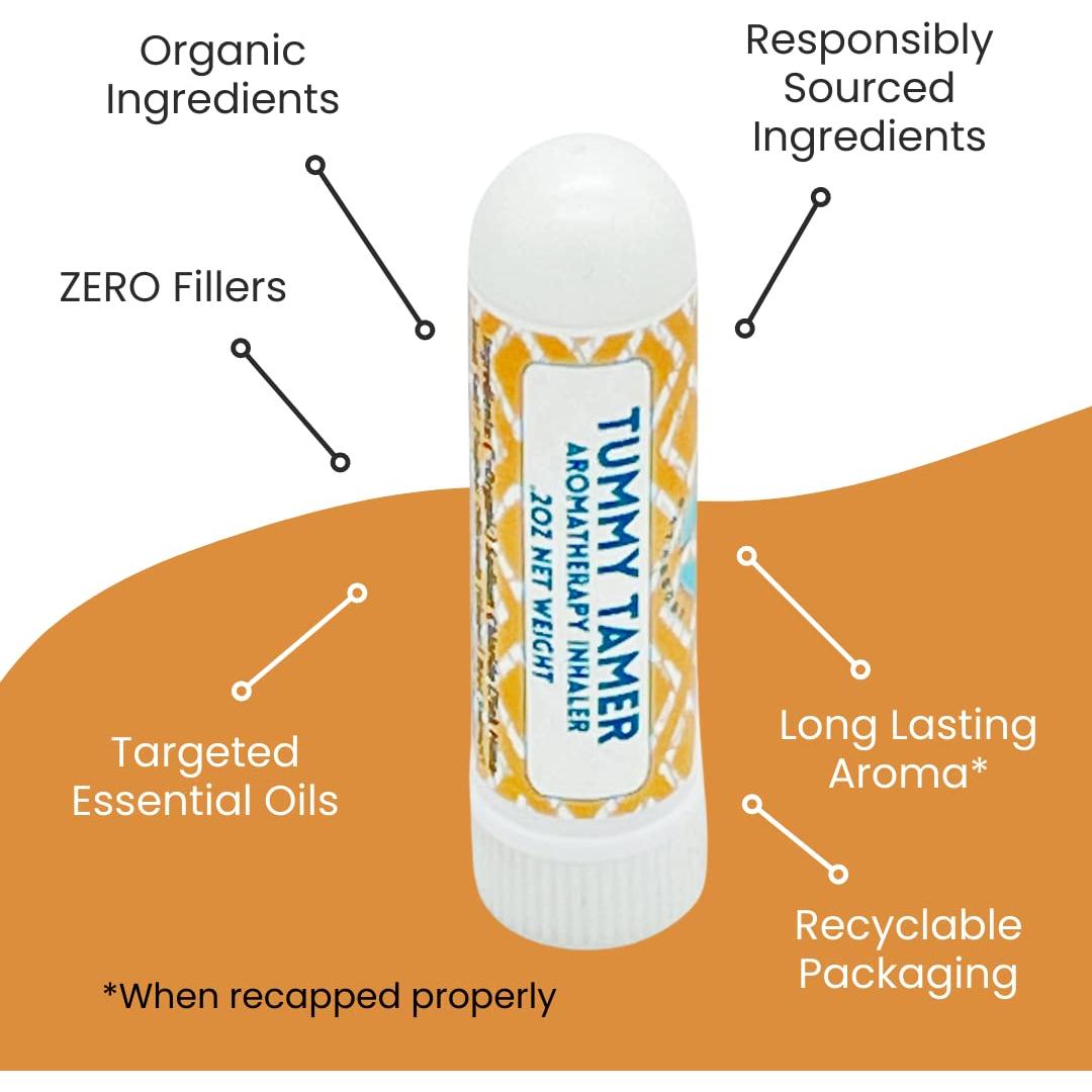 Inhalador de Nauseas Tummy Tamer Stripped 2PK - Aromaterapia Natural