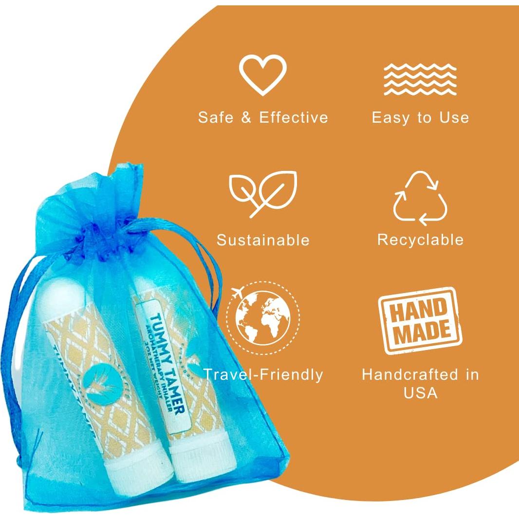 Inhalador de Nauseas Tummy Tamer Stripped 2PK - Aromaterapia Natural