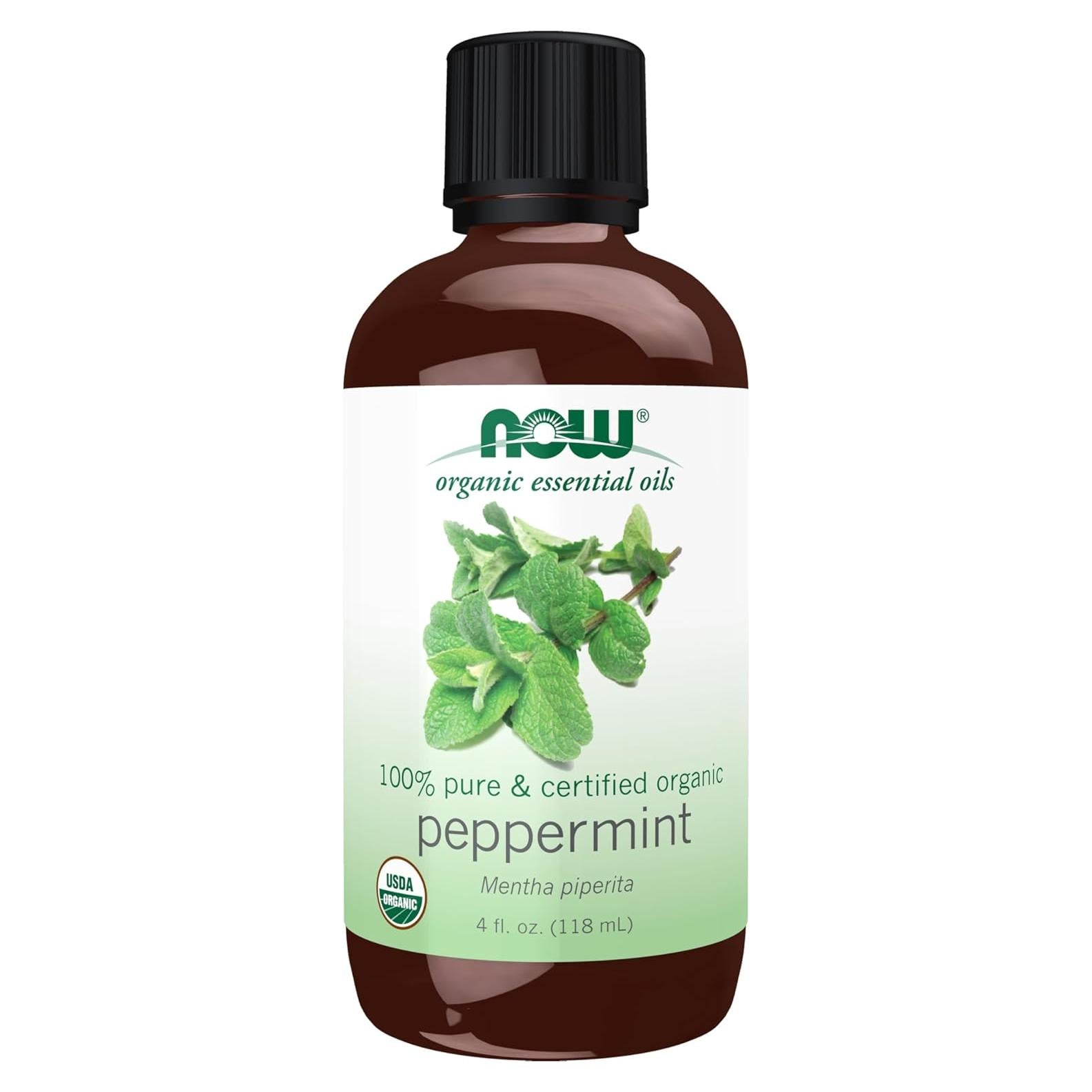 Aceite Esencial de Menta Orgánica NOW Foods 113.4g - 100% Puro