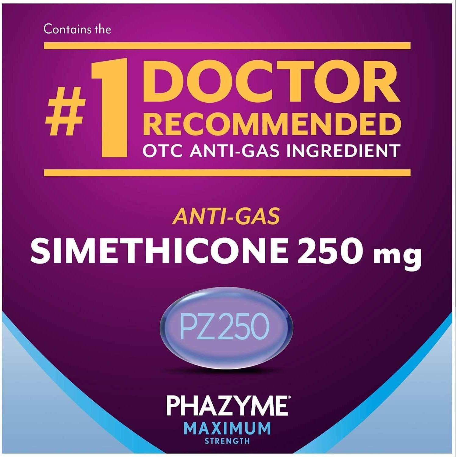 Phazyme Alivio Máximo de Gas 250 mg - 36 Geles Rápidos