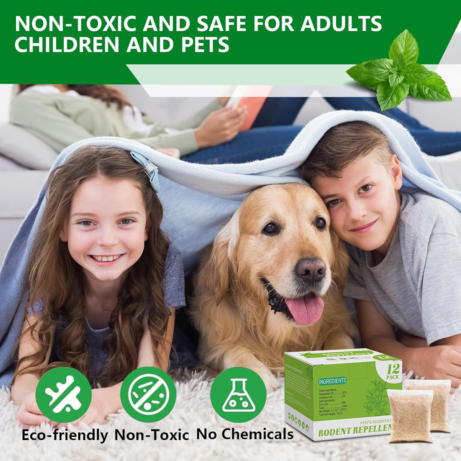 Bolsas Repelentes de Ratones Getter - Aceite de Menta Natural - 12 Paquete