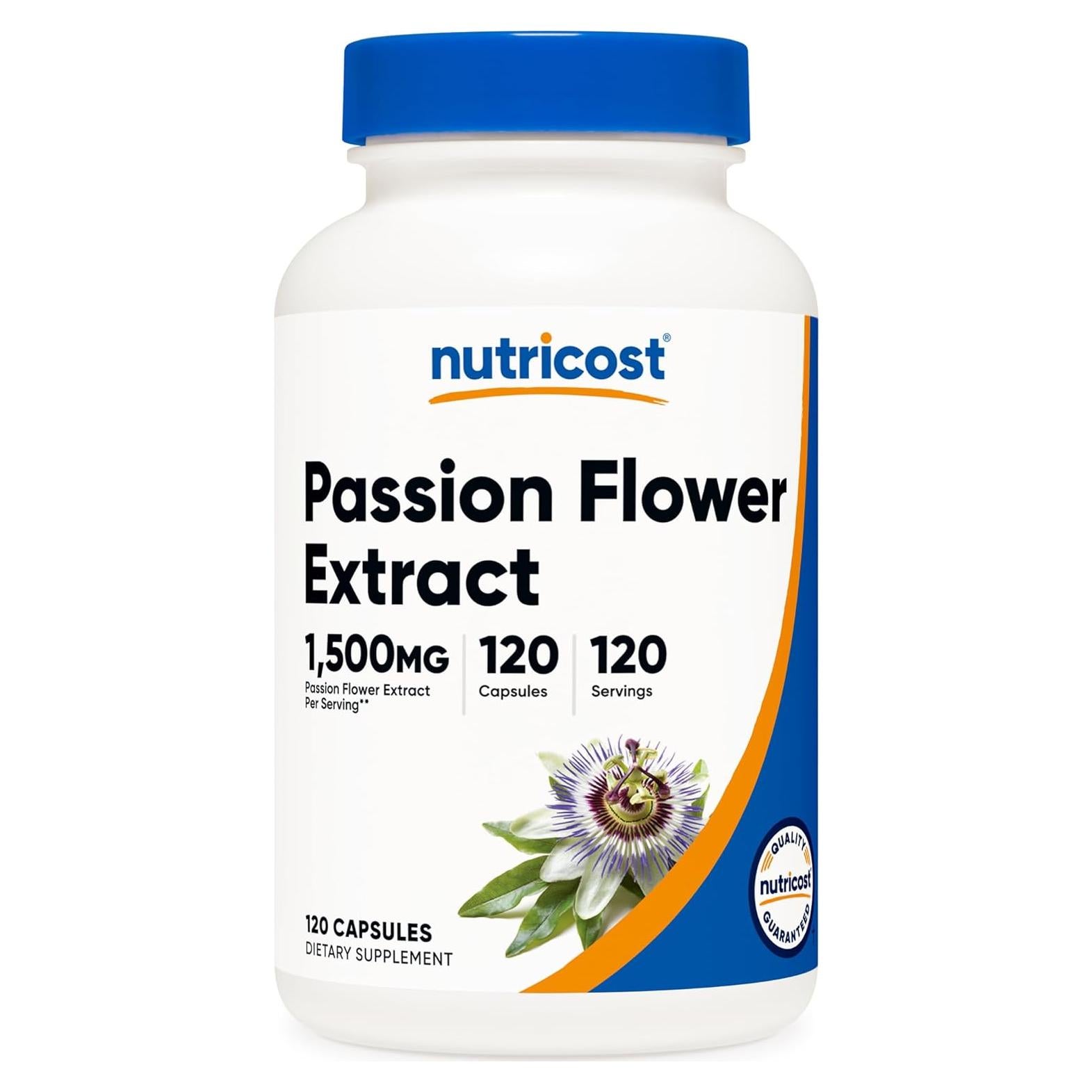 Extracto de Flor de Pasión Nutricost 120 Cápsulas 1500mg