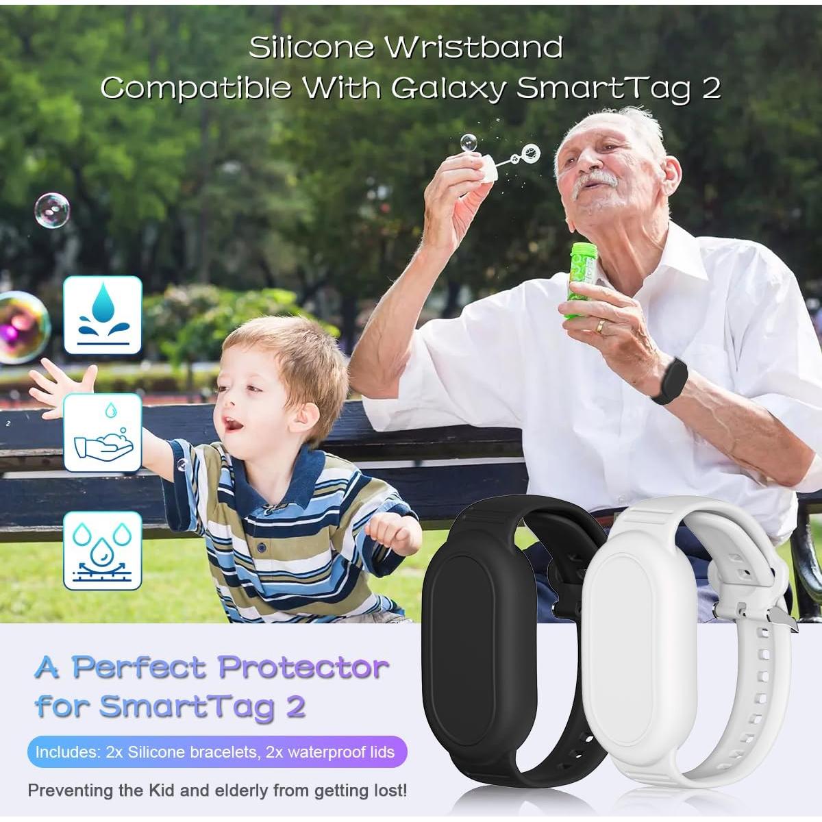 Soporte de Pulsera BIQIRE para Galaxy SmartTag 2 - 2 Pack