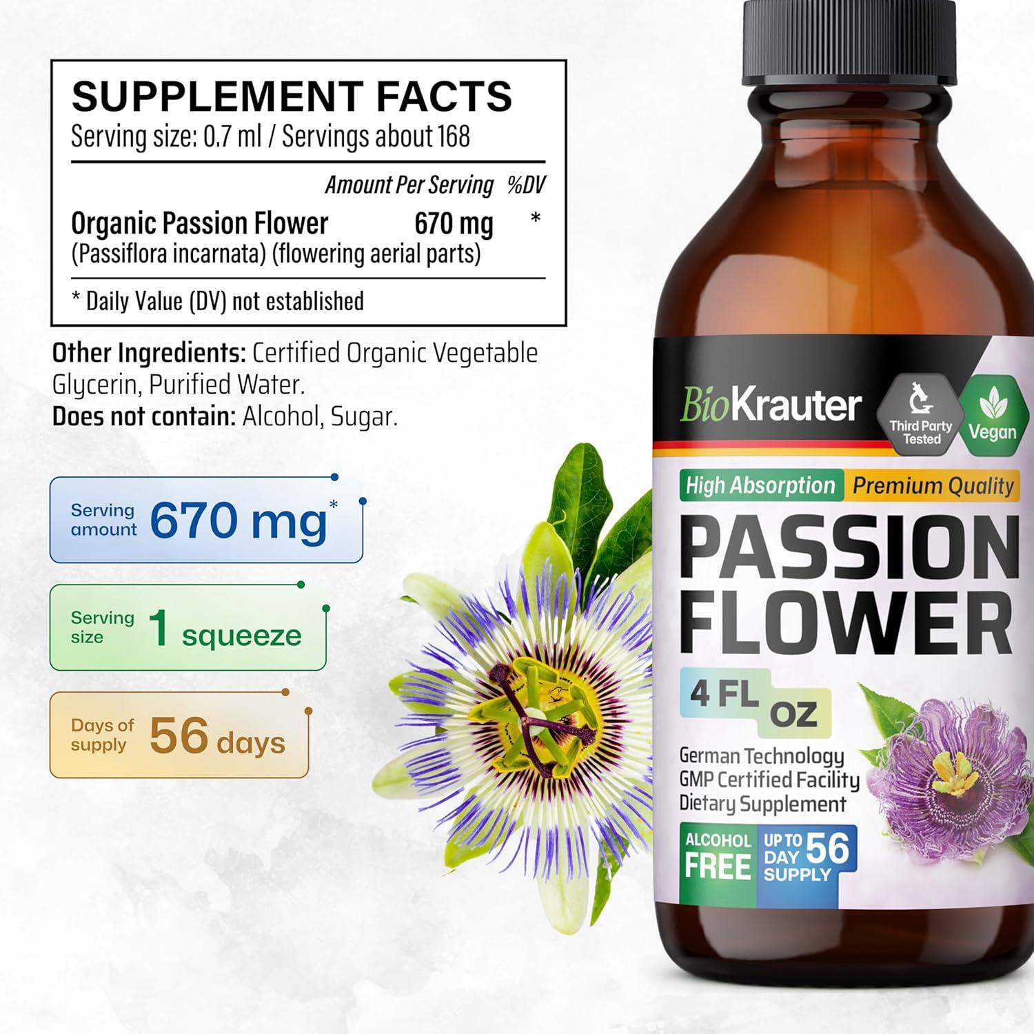 Tinte de Flor de Pasión BIO KRAUTER 120 ml Vegano Sin Alcohol