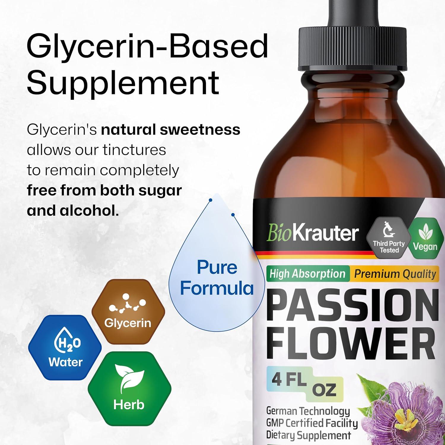 Tinte de Flor de Pasión BIO KRAUTER 120 ml Vegano Sin Alcohol