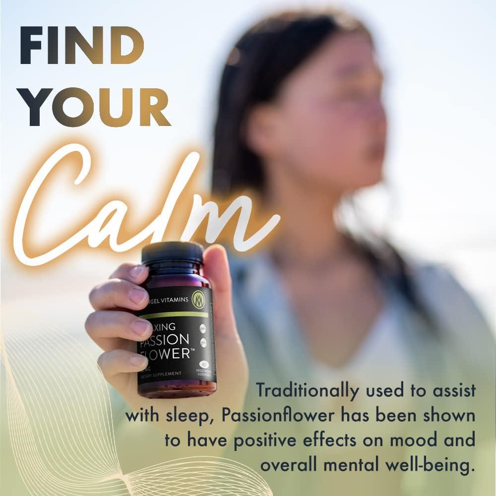 Vitaminas Mt. Angel - Caramelos Relajantes Flor de Pasión 60 Unidades