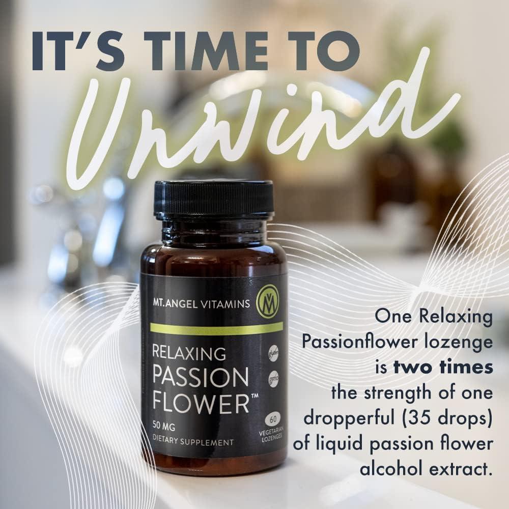 Vitaminas Mt. Angel - Caramelos Relajantes Flor de Pasión 60 Unidades