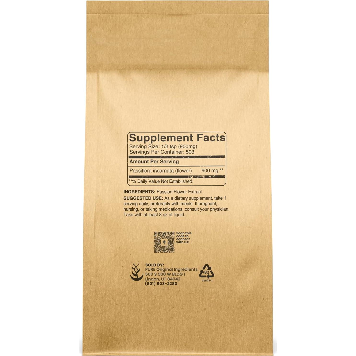 Extracto de Flor de Pasión Puro 450g - Ingredientes Originales