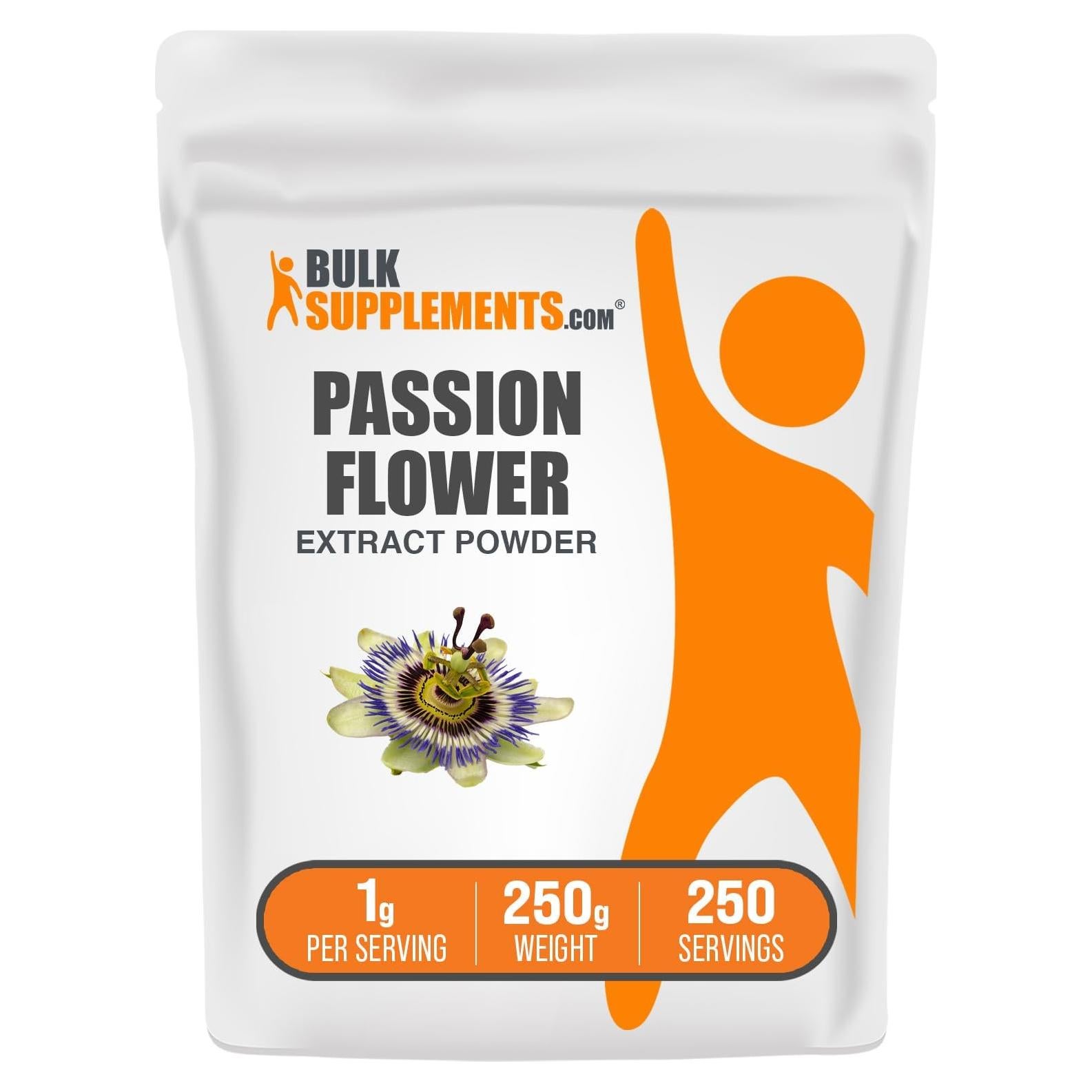 Polvo de Extracto de Flor de Pasión BulkSupplements 250g - Suplemento Herbal