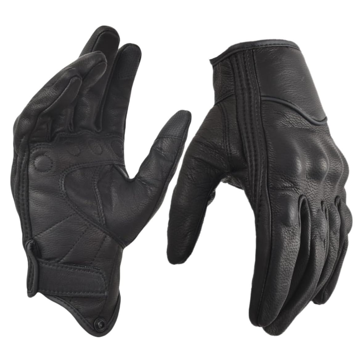 Guantes de Motocicleta Sibewora BDKGLOVE 3XL Cuero Negro