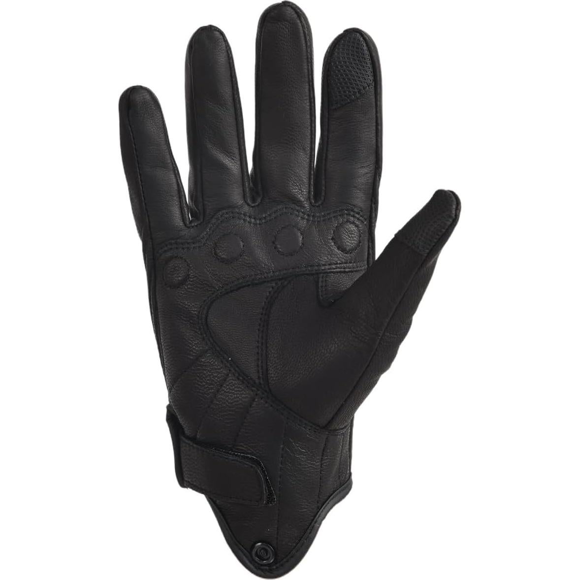 Guantes de Motocicleta Sibewora BDKGLOVE 3XL Cuero Negro