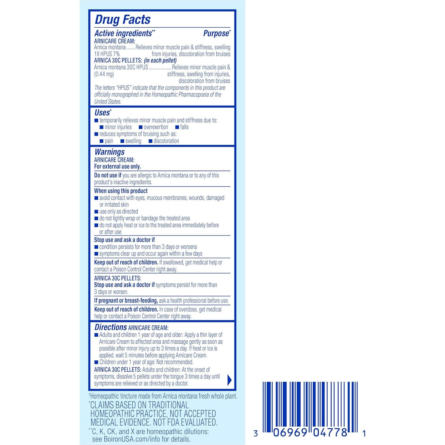 Crema Boiron Arnicare 70.87 g - Alivio Natural Dolor Articular