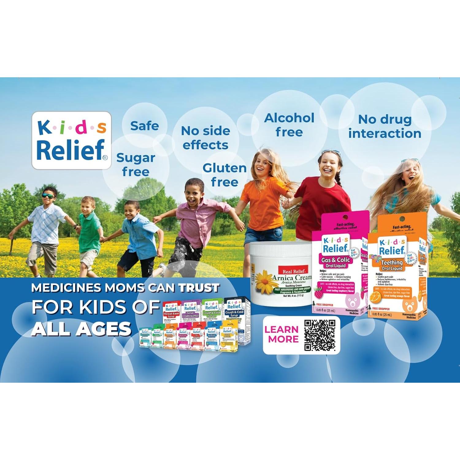 Crema de Arnica Kids Relief Homeolab 113 g Calmante Hipoalergénica