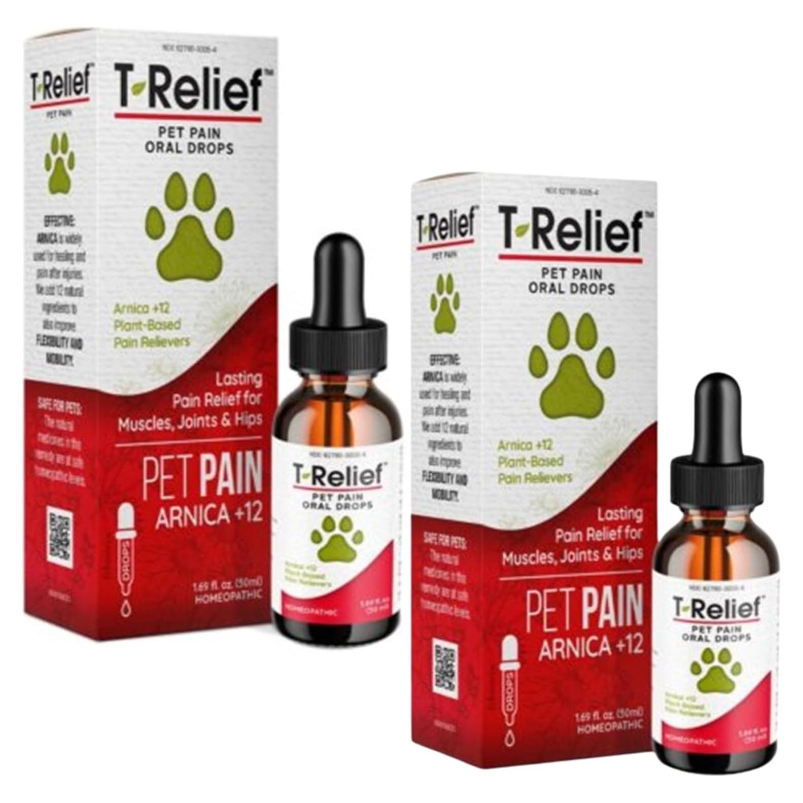 Gotas Orales T-Relief para Dolor de Mascotas - 2 Paquete