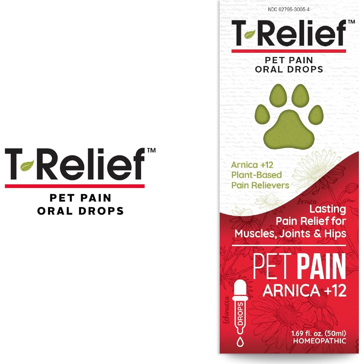 Gotas Orales T-Relief para Dolor de Mascotas - 2 Paquete