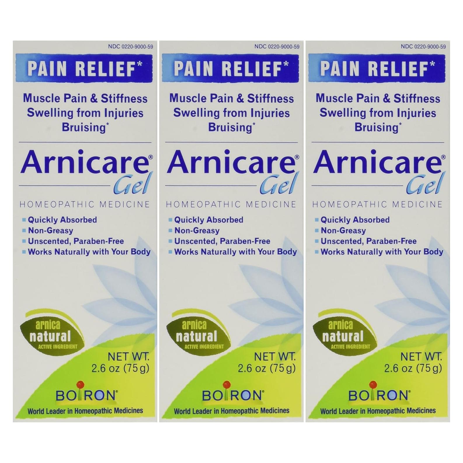 Gel de Árnica Boiron 3 Paquetes de 73.71 g Alivio Dolor