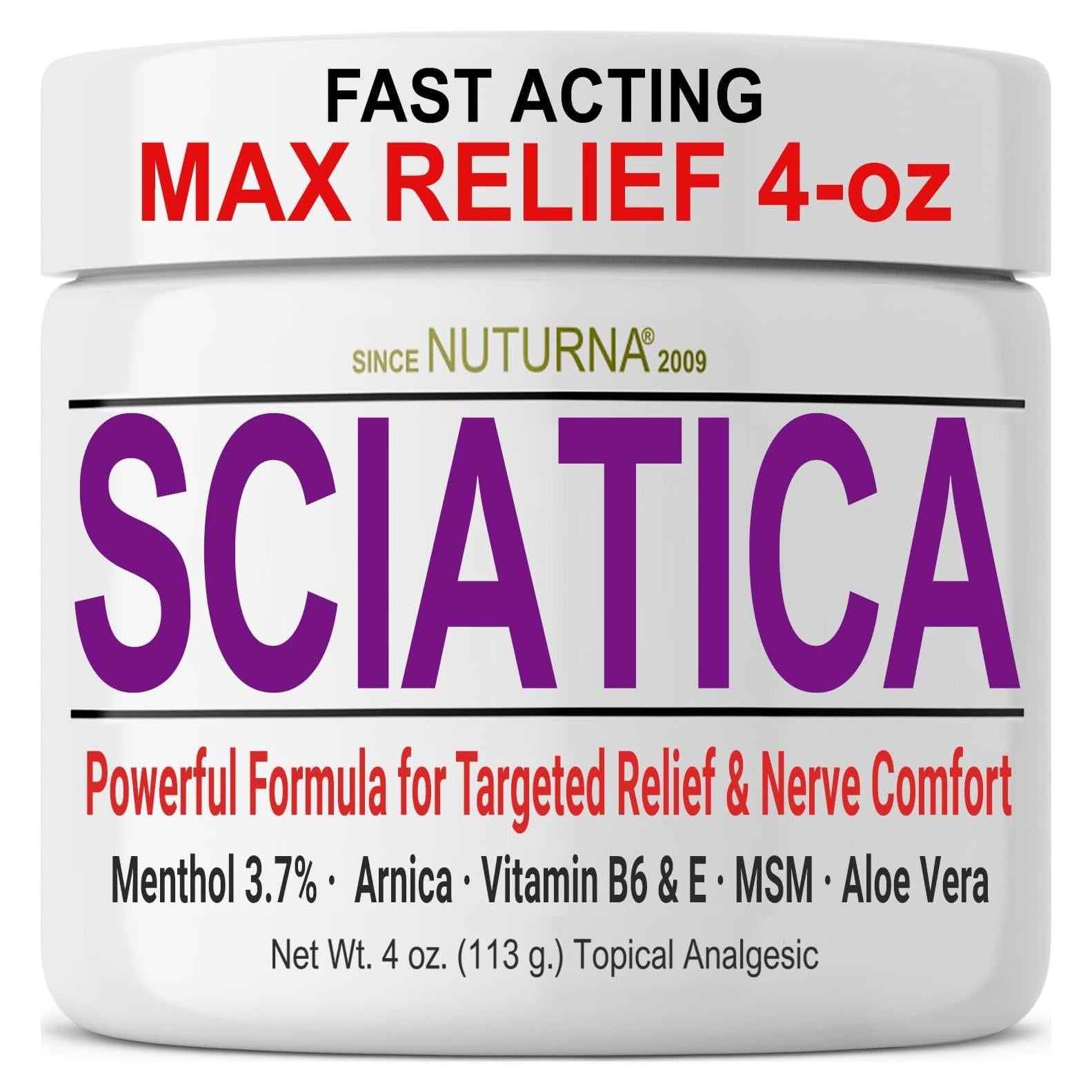 Crema para Nervio Ciático Nuturna 113.4 g - Alivio Rápido