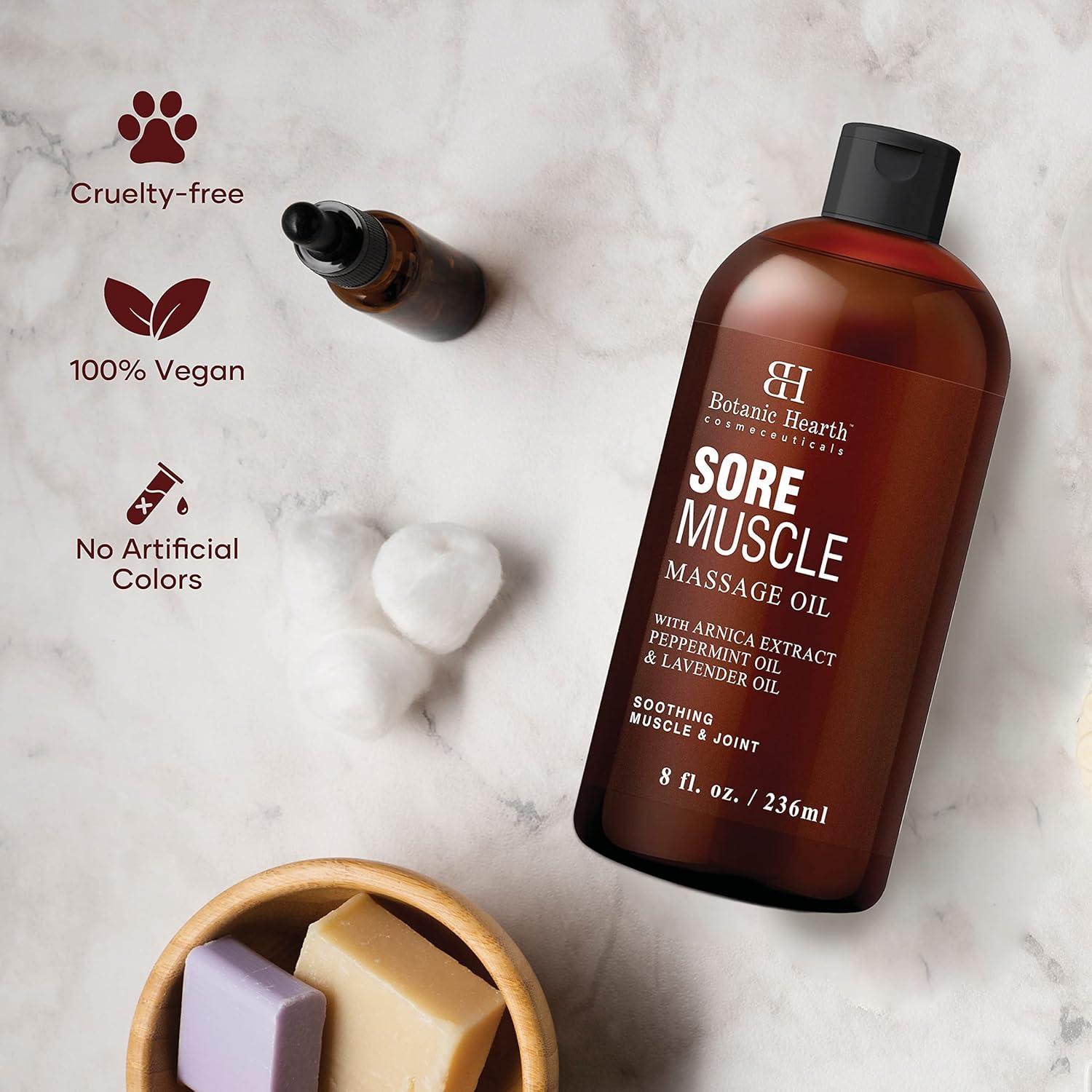 Aceite de Masaje Botanic Hearth 236.6 ml - Alivio Muscular y Articular