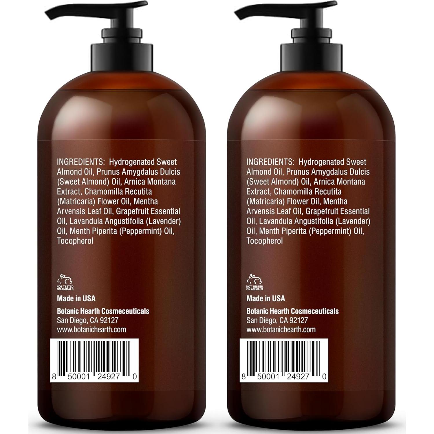 Aceite de Masaje Botanic Hearth 236.6 ml - Alivio Muscular y Articular