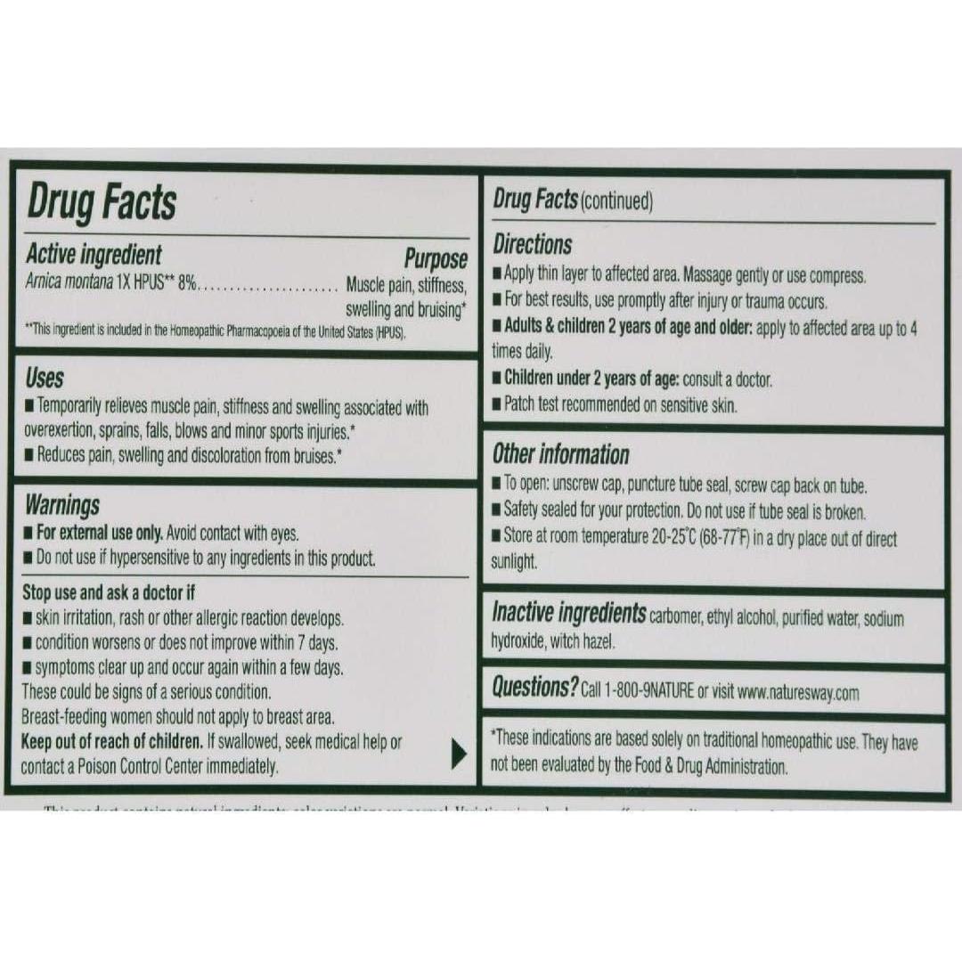 Gel de Arnica Boericke & Tafel 81.65 ml - Alivio Dolor Muscular