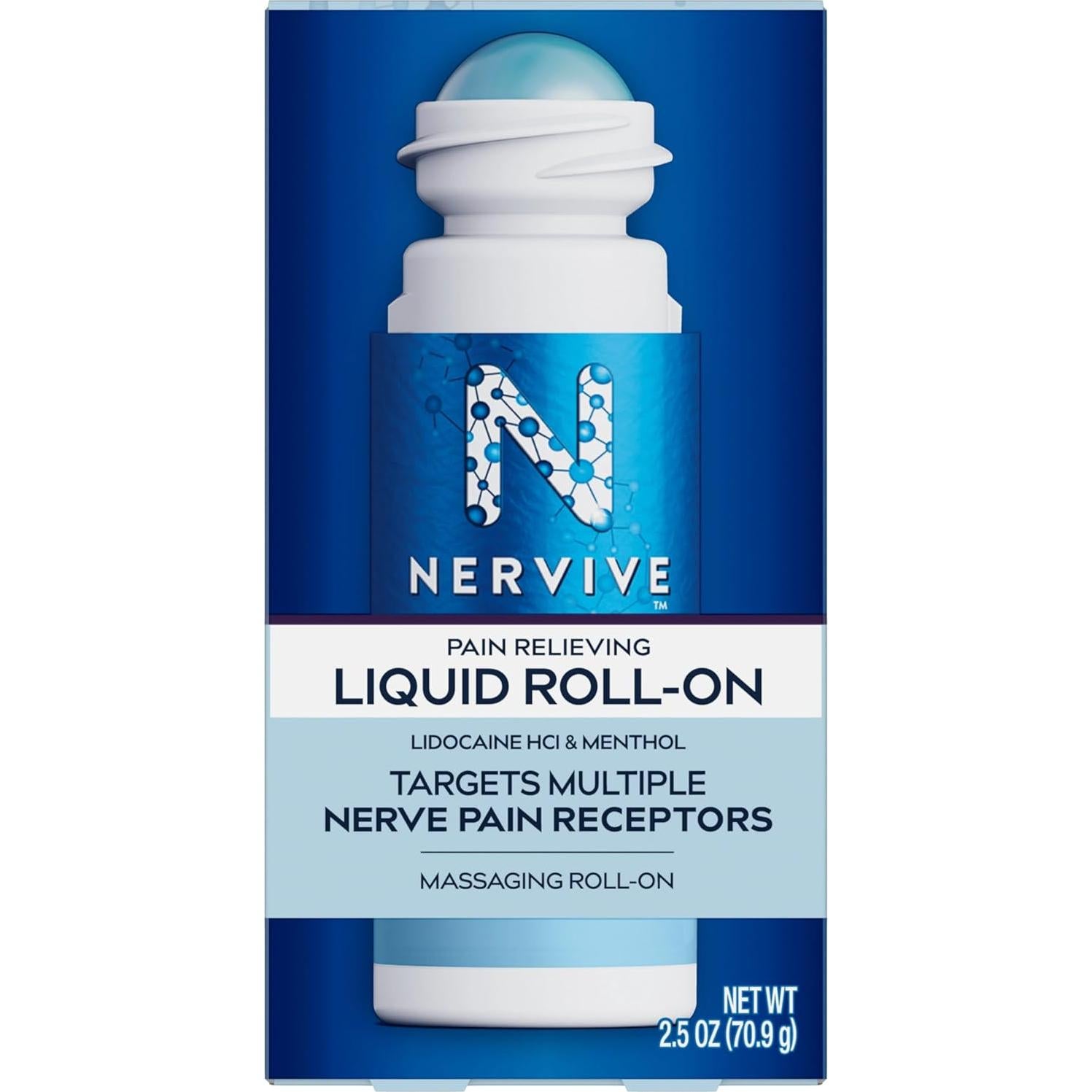 Nervive Roll-On Alivio del Dolor 70.87g - Lidocaína 4%