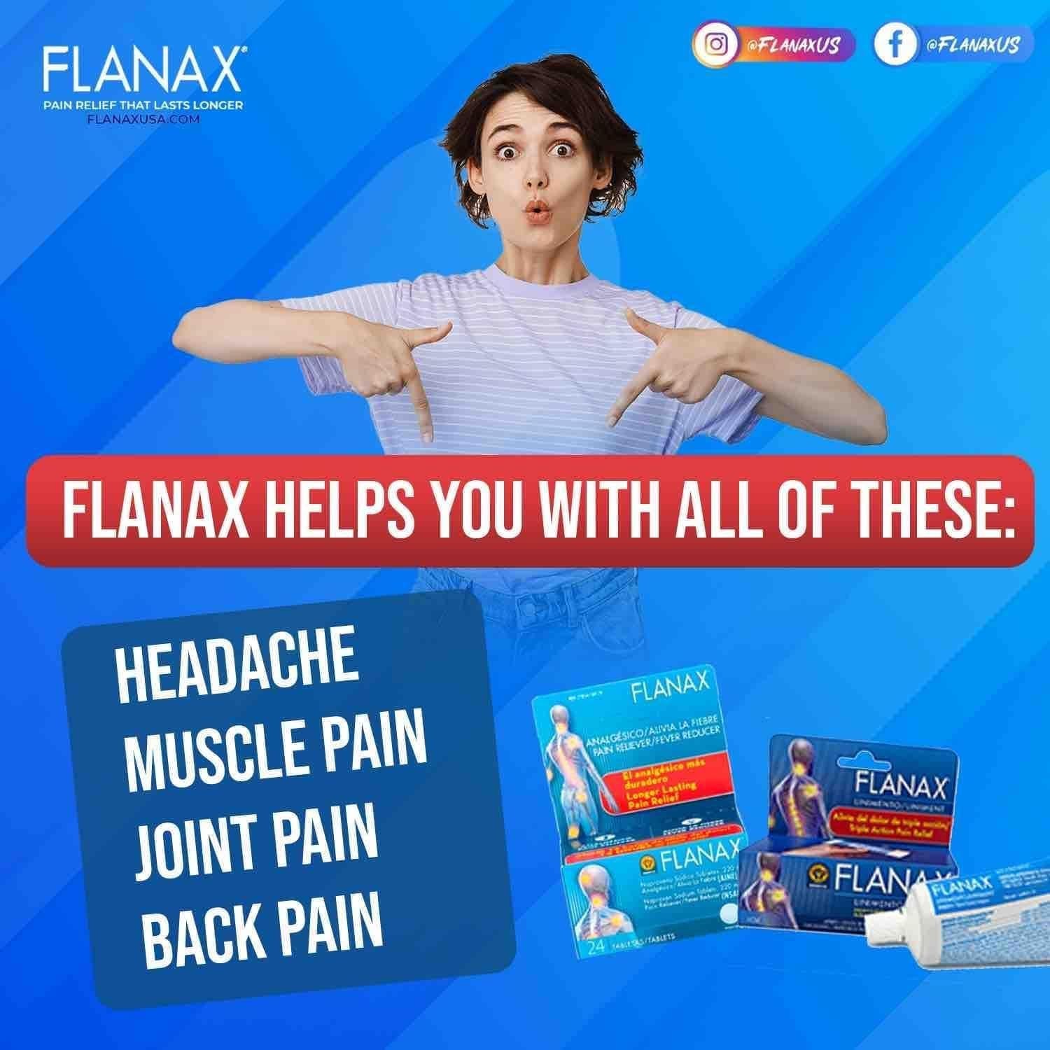 Crema Flanax para Alivio Rápido del Dolor Muscular 28.35 g