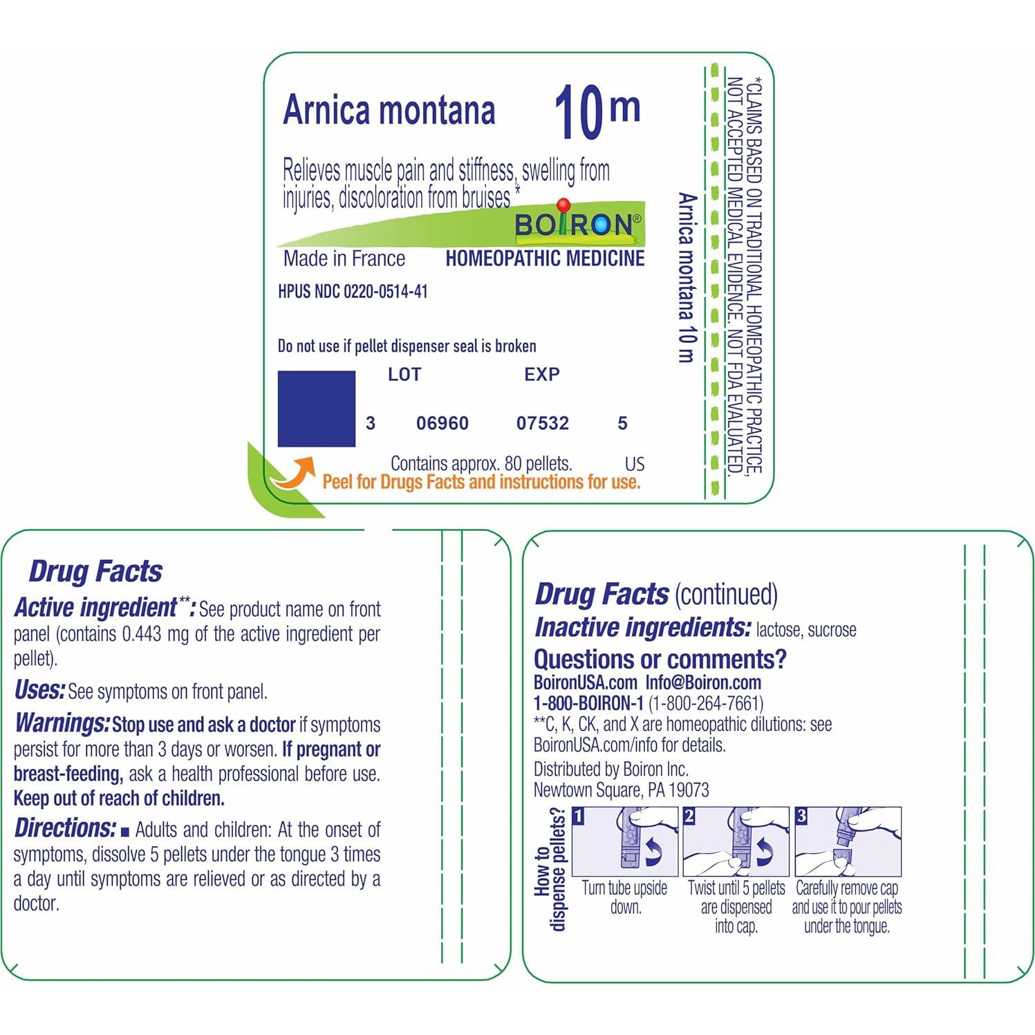 Gránulos Arnica Montana 10M Boiron 80g - Alivio Dolor Muscular