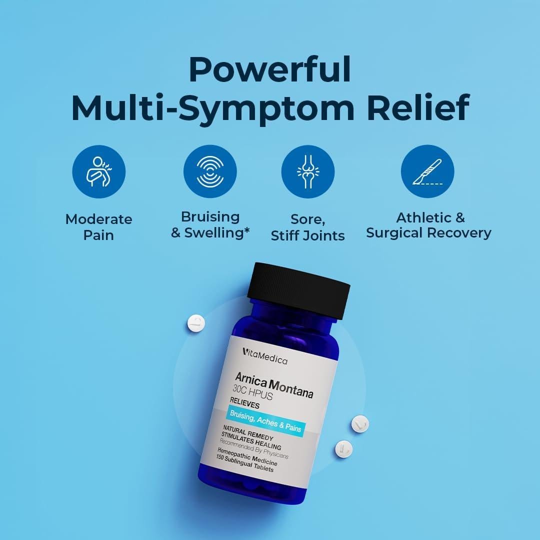 Tabletas Homeopáticas Arnica Montana 30C VitaMedica 150 Ct