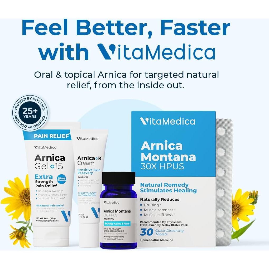 Tabletas Homeopáticas Arnica Montana 30C VitaMedica 150 Ct