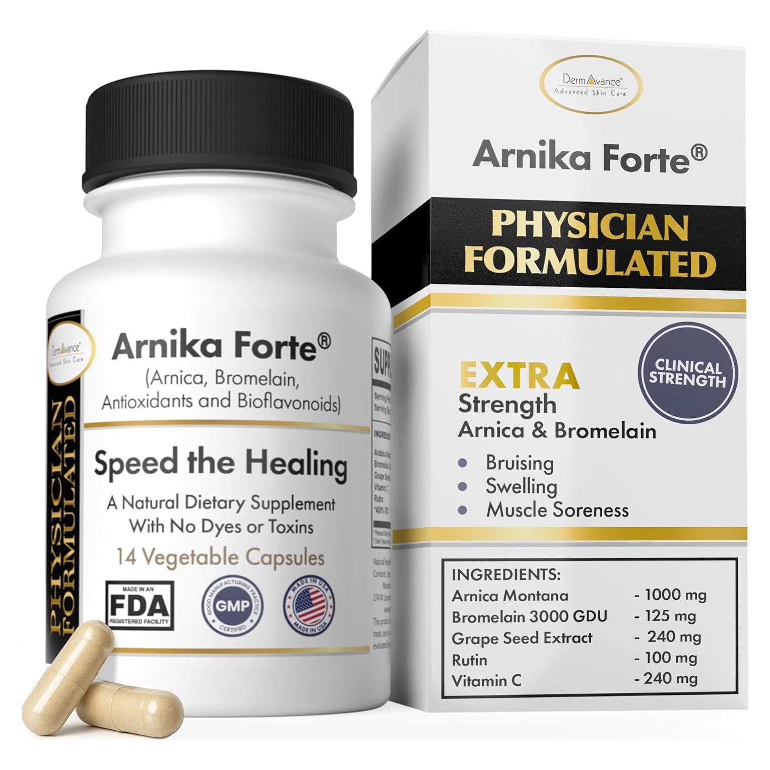 Cápsulas Arnika Forte 1000mg - Suplemento Post-Cirugía