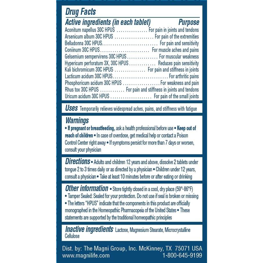 MagniLife Alivio Rápido Fibromialgia 125 Tabletas Homeopáticas