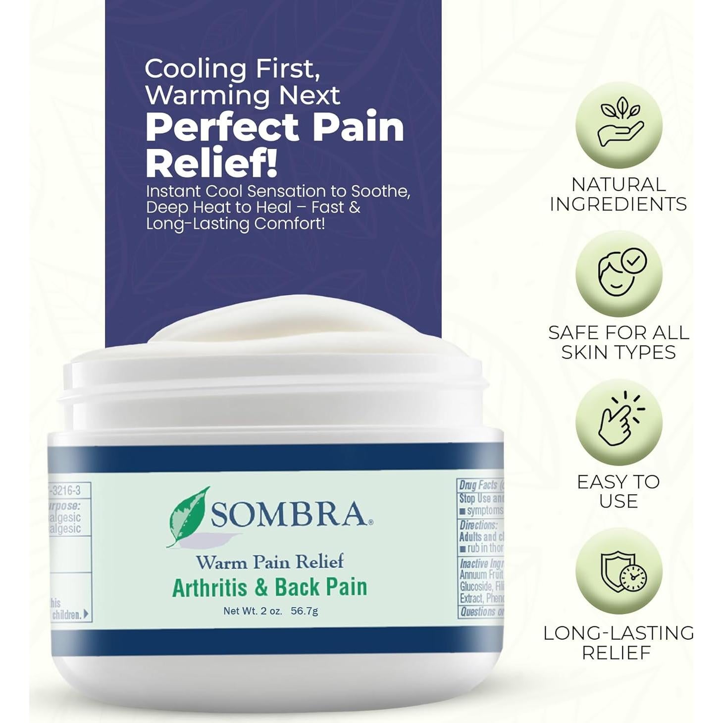 Sombra Gel Alivio Térmico 56.7g - Artritis y Dolor Muscular