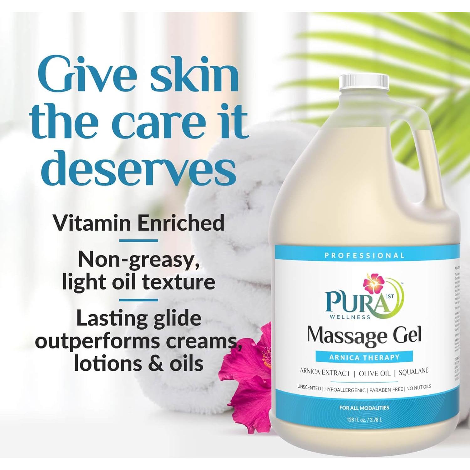 Gel de Masaje Terapéutico PURA 1st 3.79L - Hipoalergénico